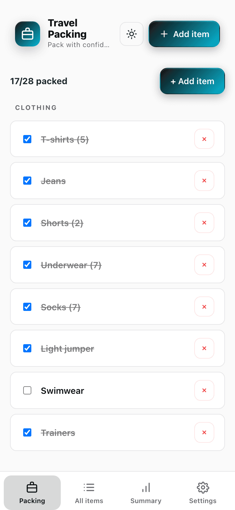 Packing screen